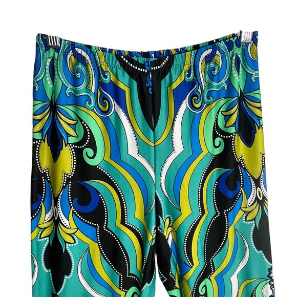 Melissa Paige XS Palazzo Pants Psychedelic Retro 70s Disco Funky Print USA - Picture 4 of 13